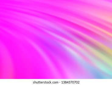 Light Pink vector pattern with curved circles. A sample with blurred bubble shapes. Brand new design for your ads, poster, banner.