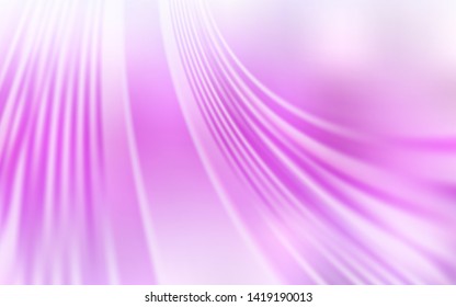 Light Pink vector pattern with curved lines. Brand new colorful illustration in simple style. The best colorful design for your business.