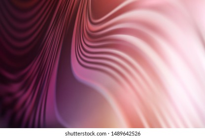 Light Pink vector pattern with curved lines. A shining illustration, which consists of curved lines. New composition for your brand book.