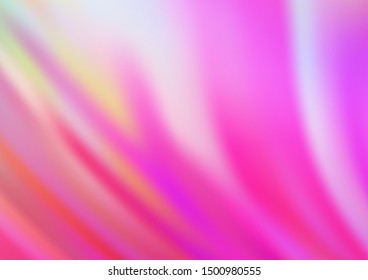 Light Pink vector pattern with curved circles. Creative illustration in halftone marble style with gradient. The best blurred design for your business.