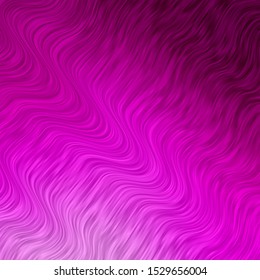 Light Pink vector pattern with curved lines. Brand new colorful illustration with bent lines. Best design for your posters, banners.