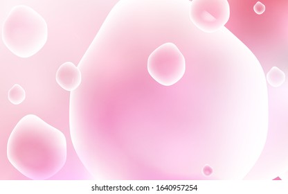 Light Pink vector pattern with curved circles. Creative geometric illustration in memphis style with gradient. Memphis style for your business design.