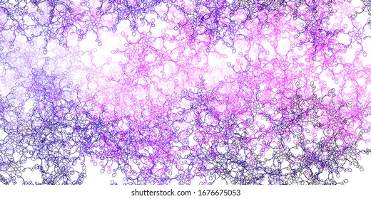 Light Pink vector pattern with curved lines. Colorful illustration in abstract style with bent lines. Pattern for websites, landing pages.
