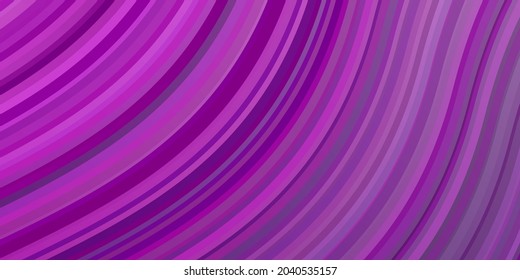 Light Pink vector pattern with curved lines. Bright illustration with gradient circular arcs. Pattern for booklets, leaflets.