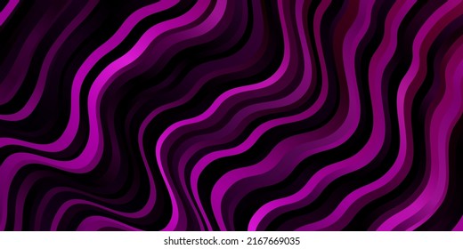 Light Pink vector pattern with curves. Bright illustration with gradient circular arcs. Template for cellphones.