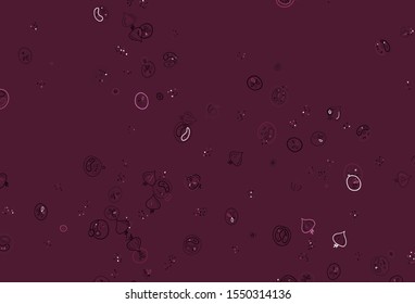 Light Pink vector pattern with fresh ingredients. Illustration with set of fresh food in doodle style. Template for meal cooking in kitchen.