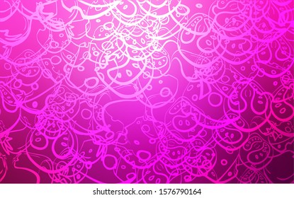 Light Pink vector pattern with fresh ingredients. Beautiful colored illustration with food in doodle style. Pattern for menu of cafes, bars, restaurants.