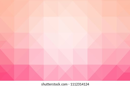 Light Pink vector pattern with gradient triangles. Modern abstract illustration with triangles. A new texture for your web site.