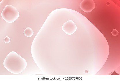 Light Pink vector pattern with lava shapes. A sample with blurred bubble shapes. The elegant pattern for brand book.