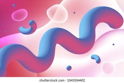 Light Pink vector pattern with lines, ovals. Creative illustration in halftone memphis style with gradient. New composition for your brand book.