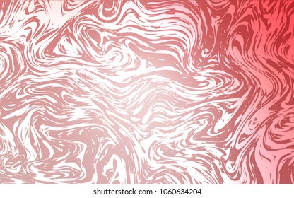 Light Pink vector pattern with lines, ovals. Creative illustration in halftone marble style with gradient. A completely new template for your business design.
