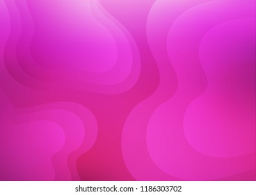 Light Pink vector pattern with lines, ovals. A vague circumflex abstract illustration with gradient. Marble style for your business design.