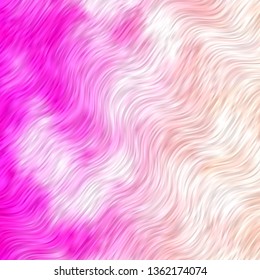 Light Pink vector pattern with lines. Illustration in halftone style with gradient curves. Pattern for ads, commercials.
