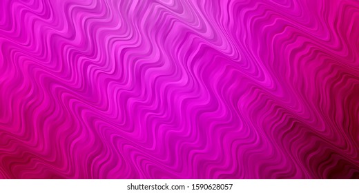 Light Pink vector pattern with lines. Illustration in abstract style with gradient curved.  Best design for your posters, banners.