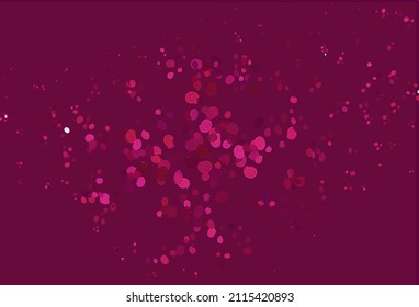 Light Pink vector pattern with lines, ovals. Shining crooked illustration in marble style. A completely new template for your business design.