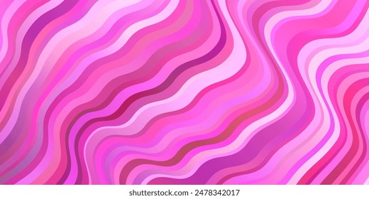 Light Pink vector pattern with lines. Illustration in abstract style with gradient curved.  Pattern for busines booklets, leaflets