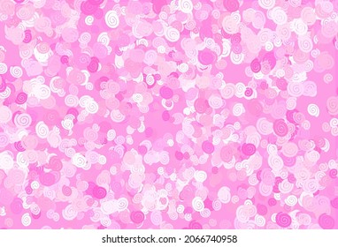 Light Pink vector pattern with liquid shapes. Colorful abstract illustration with gradient lines. The template for cell phone backgrounds.