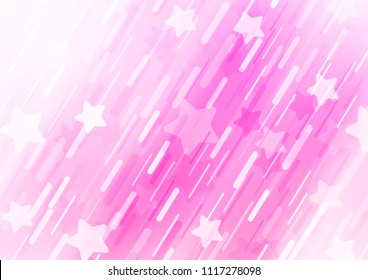 Light Pink vector pattern with narrow lines. Modern geometrical abstract illustration with staves. The template can be used as a background.