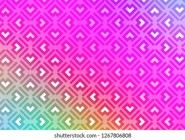 Light Pink vector pattern with narrow lines. Decorative shining illustration with lines on abstract template. Smart design for your business advert.