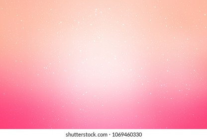Light Pink vector pattern with night sky stars. Shining illustration with sky stars on abstract template. Pattern for futuristic ad, booklets.