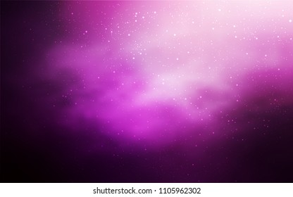 Light Pink vector pattern with night sky stars. Modern abstract illustration with Big Dipper stars. Pattern for futuristic ad, booklets.