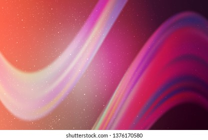 Light Pink vector pattern with night sky stars. Blurred decorative design in simple style with galaxy stars. Best design for your ad, poster, banner.