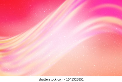 Light Pink vector pattern with night sky stars. Space stars on blurred abstract background with gradient. Pattern for astrology websites.