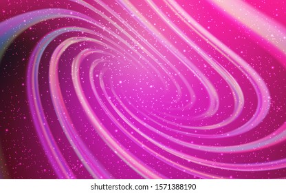 Light Pink vector pattern with night sky stars. Glitter abstract illustration with colorful cosmic stars. Pattern for astronomy websites.