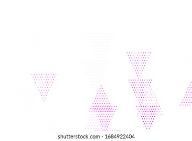 Light Pink vector pattern with polygonal style. Decorative design in abstract style with triangles. Template for wallpapers.
