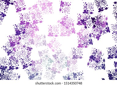 Light Pink vector pattern with random forms. Decorative design in abstract style with random forms. Best smart design for your business.
