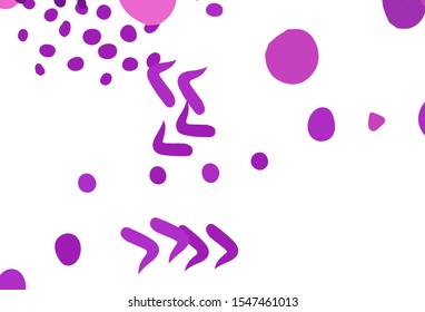 Light Pink vector pattern with random forms. Decorative design in abstract style with random forms. Elegant design for wallpapers.