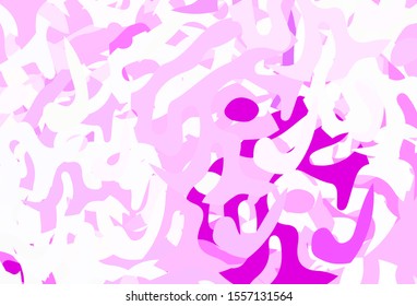 Light Pink vector pattern with random forms. Colorful chaotic forms with gradient in modern style. Elegant design for wallpapers.