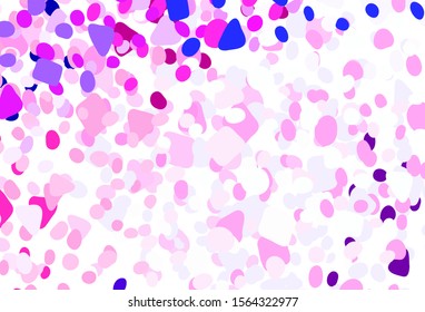 Light Pink vector pattern with random forms. Modern abstract illustration with colorful random forms. Best smart design for your business.