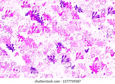 Light Pink vector pattern with random forms. Simple colorful illustration with abstract gradient shapes. Background for a cell phone.