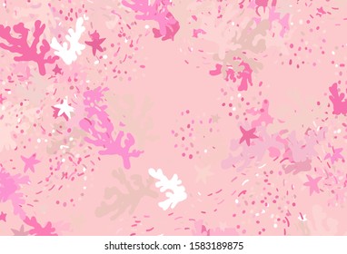 Light Pink vector pattern with random forms. Decorative design in abstract style with random forms. Background for a cell phone.