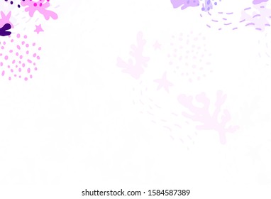 Light Pink vector pattern with random forms. Modern abstract illustration with colorful random forms. Modern design for your business card.