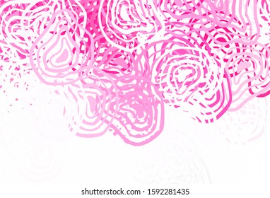 Light Pink vector pattern with random forms. Colorful chaotic forms with gradient in modern style. Modern design for your business card.