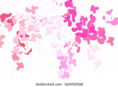 Light Pink vector pattern with random forms. Modern abstract illustration with colorful random forms. Modern design for your business card.