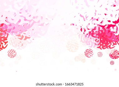 Light Pink vector pattern with random forms. Modern abstract illustration with colorful random forms. Modern design for your business card.