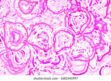Light Pink vector pattern with random forms. Decorative design in abstract style with random forms. Background for a cell phone.