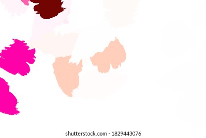 Light Pink vector pattern with random forms. Colorful chaotic forms with gradient in modern style. Simple design for your web site.