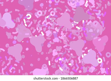 Light Pink vector pattern with random forms. Modern abstract illustration with colorful random forms. Background for a cell phone.