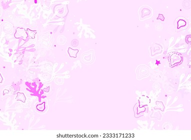 Light Pink vector pattern with random forms. Decorative design in abstract style with random forms. Elegant design for wallpapers.