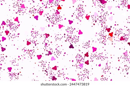 Light Pink vector pattern with random forms. Colorful chaotic forms with gradient in modern style. Elegant design for wallpapers.