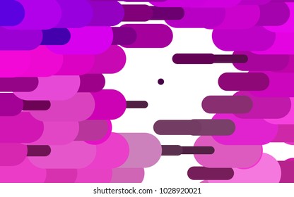 Light Pink vector pattern with rounded lines. Modern geometrical abstract illustration with staves. The pattern can be used for websites.