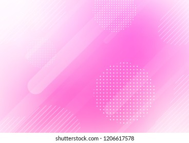 Light Pink vector pattern with rounded lines, dots. Shining colored illustration with rounded stripes, dots. The pattern can be used for websites.