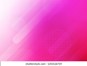 Light Pink vector pattern with rounded lines, dots. Blurred decorative design in simple style with lines, circles. The template can be used as a background.