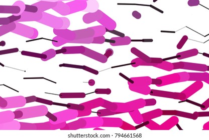 Light Pink vector pattern with rounded lines. Blurred decorative design in simple style with lines. Best design for your ad, poster, banner.