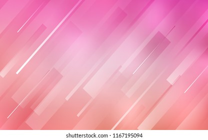 Light Pink vector pattern with sharp lines. Glitter abstract illustration with colored sticks. Best design for your ad, poster, banner.