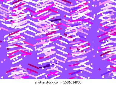 Light Pink vector pattern with sharp lines. Glitter abstract illustration with colorful sticks. Pattern for ad, booklets, leaflets.